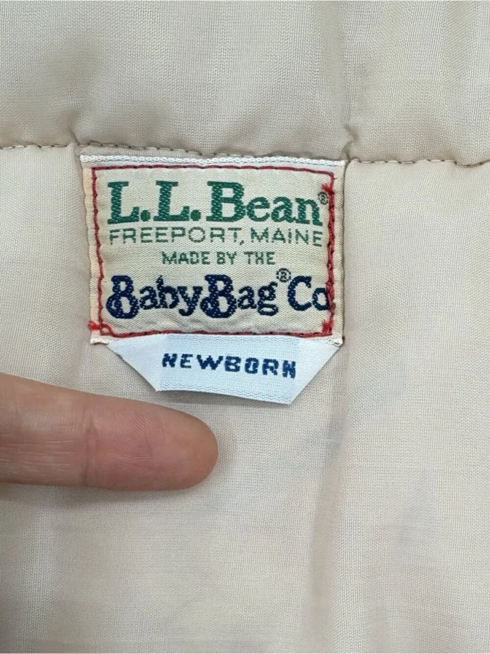 Vintage 80s L.L. Bean Baby Bag Co Bunting Snowsuit Newborn Pink Made in USA